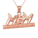 Rose Gold MBM Motivated By Money DC Pendant Necklace