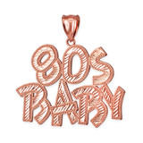 Rose Gold 80S BABY Hip-Hop DC Pendant
