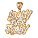 Yellow Gold LOYALTY OVER ROYALTY Hip-Hop DC Pendant