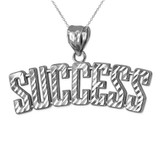 SUCCESS White Gold DC Pendant Necklace