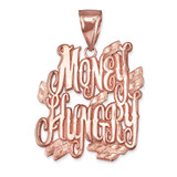 Rose Gold MONEY HUNGRY Hip-Hop Pendant