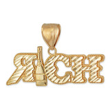 Gold RICH Hip-Hop DC Pendant