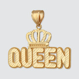 Queen Crown DC Gold Hip-Hop Pendant