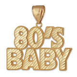 Gold 80's Baby DC Pendant