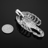 White Gold Scorpion CZ Pendant