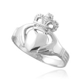 White Gold Classic Claddagh Ring
