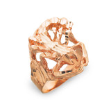 Rose Gold Scorpion Diamond Cut Ring