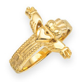 Gold Claddagh Cross Ring