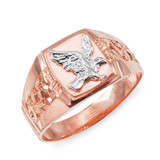 Men's Rose Gold Eagle Ring