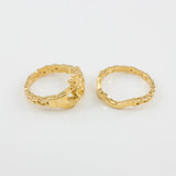 2pc Gold Claddagh Engagement Ring with Trinity Band