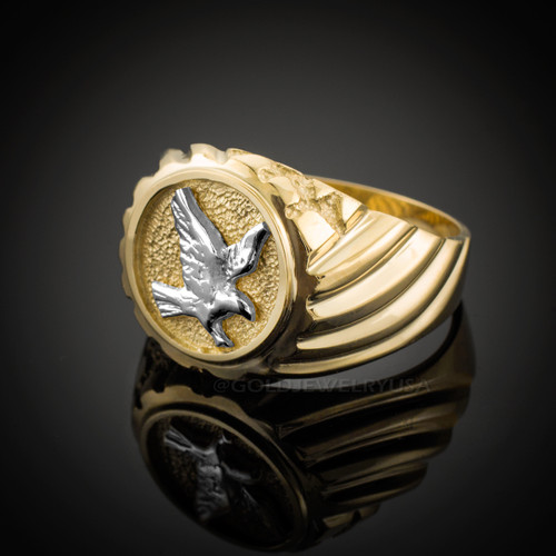 Gold American Eagle Men's Ring