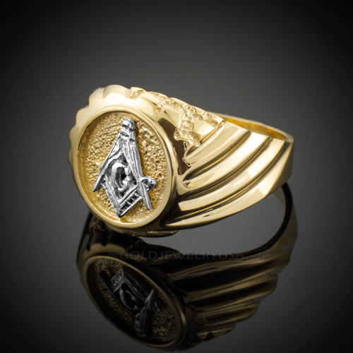 Gold Masonic Men's Ring