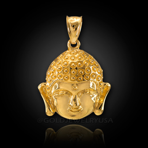 Gold Buddha Head Pendant