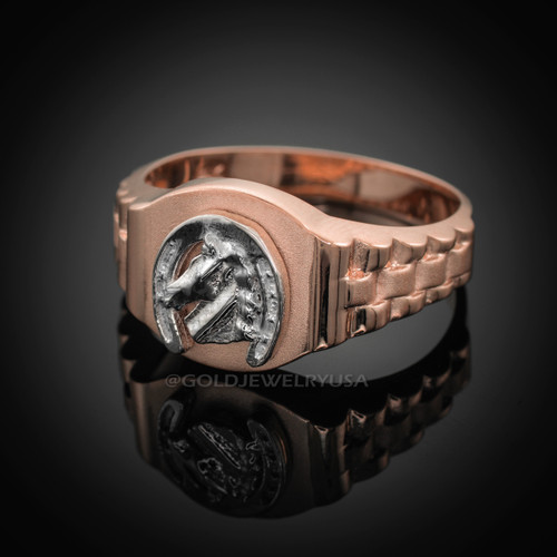 Rose Gold Horseshoe ring.
