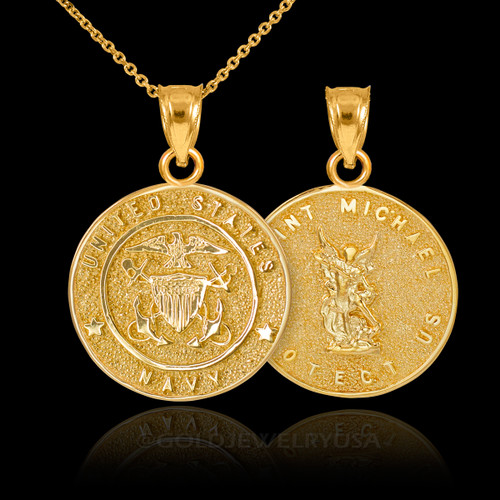 Gold US Navy Pendant.
St. Michael Pendant.