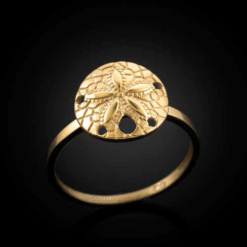 Gold Sand Dollar Ring
