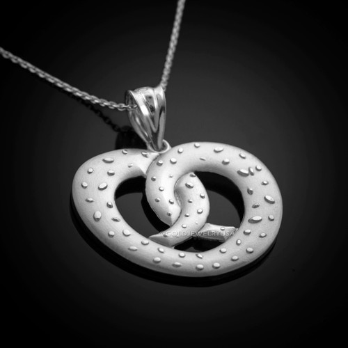 White Gold Pretzel necklace.