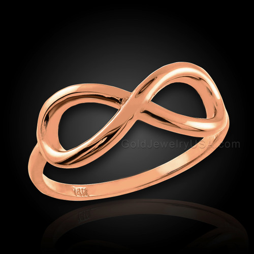 Rose gold infinity ring