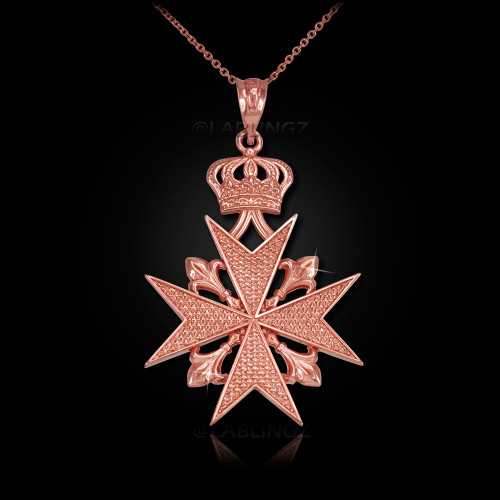 Rose Gold Maltese Cross