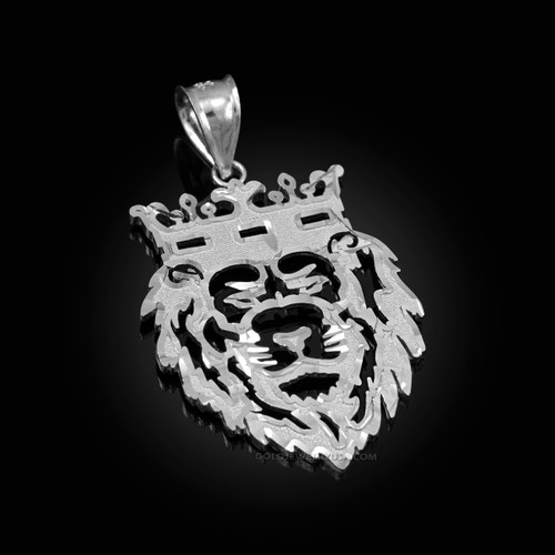 White Gold Lion King DC Pendant (S/L)