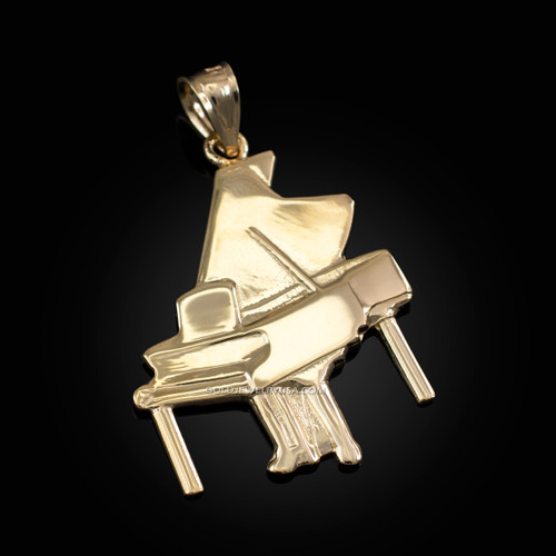 Yellow Gold Grand Piano Pendant