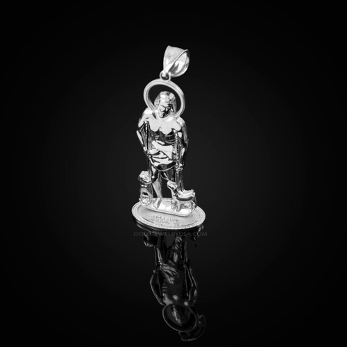 White Gold St. Lazarus of Bethany Statuette Pendant