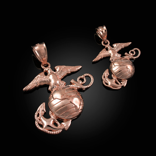 Rose Gold US Marine Corps USMC Pendant (S/L)