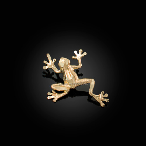 Yellow Gold Frog DC Charm Necklace