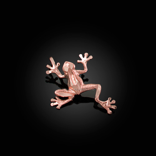 Rose Gold Frog DC Charm Necklace