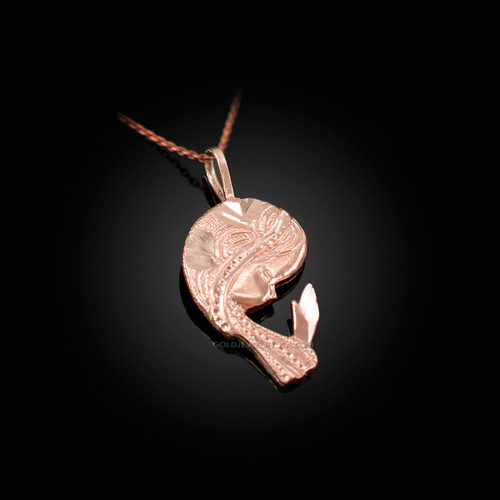 Rose Gold Praying Virgin Mary DC Charm Necklace