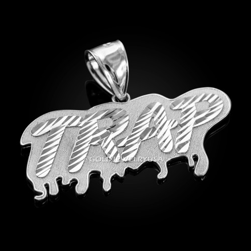 White Gold TRAP Dripping DC Pendant