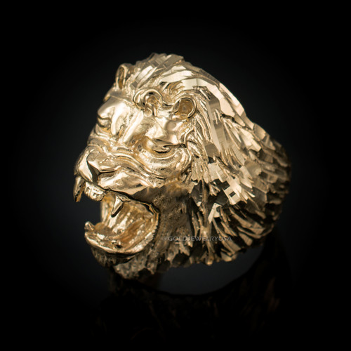 Roaring Lion Men's DC Ring in Yellow Gold