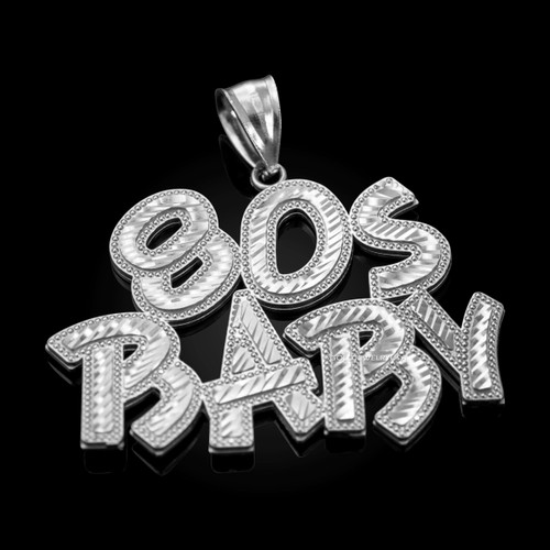 White Gold 80S BABY Hip-Hop DC Pendant