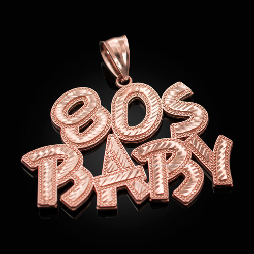 Rose Gold 80S BABY Hip-Hop DC Pendant