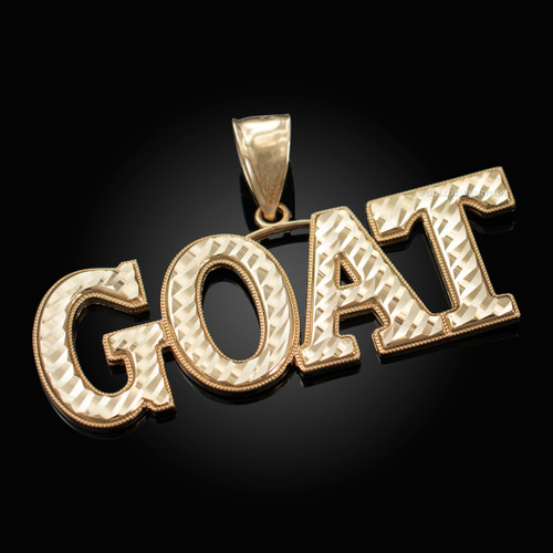 Yellow Gold GOAT Hip-Hop Pendant