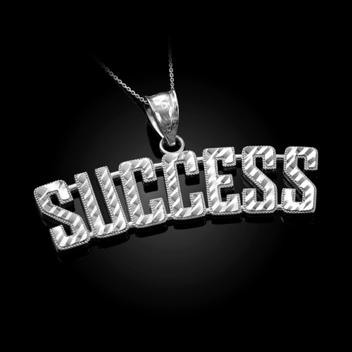 SUCCESS White Gold DC Pendant Necklace