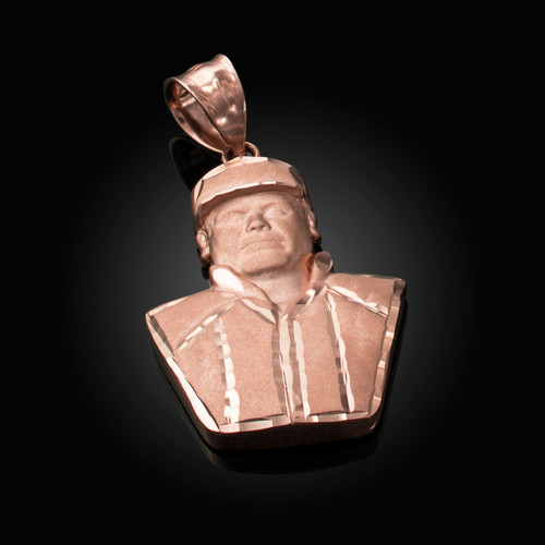 Rose Gold El Chapo Guzman Satin DC Pendant