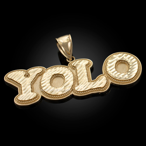 Gold YOLO You Only Live Once DC Hip-Hop Pendant
