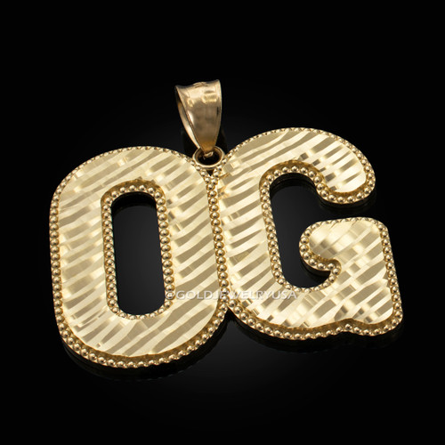 Gold OG Letters 'Original Gangster' Hip-Hop DC Pendant