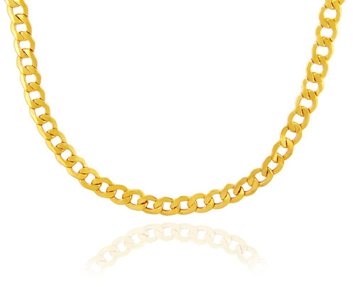 10K Yellow Gold 8.04mm Hollow Cuban Chain