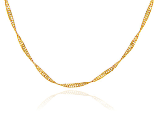 Yellow Gold 0.3mm Singapore Chain