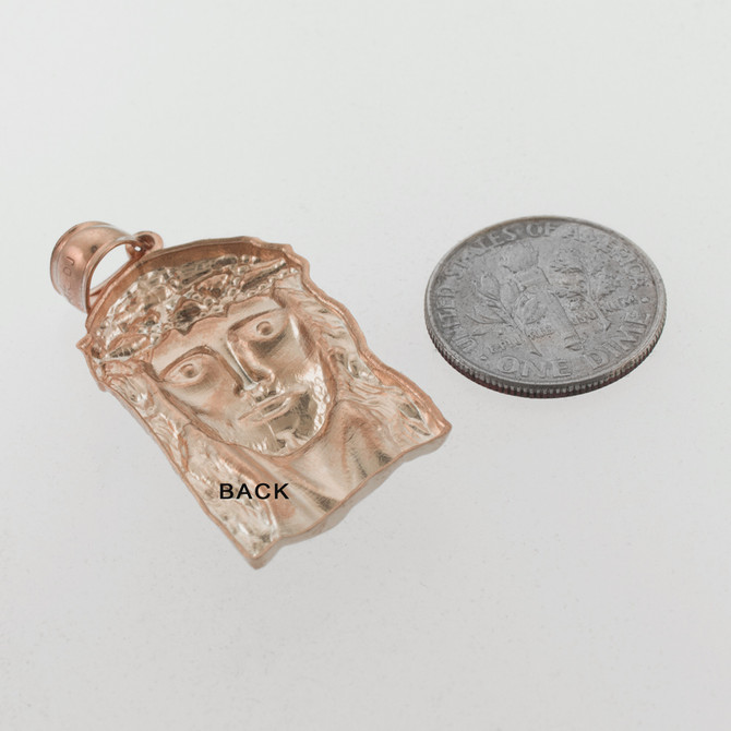 Rose Gold Jesus Face Pendant
