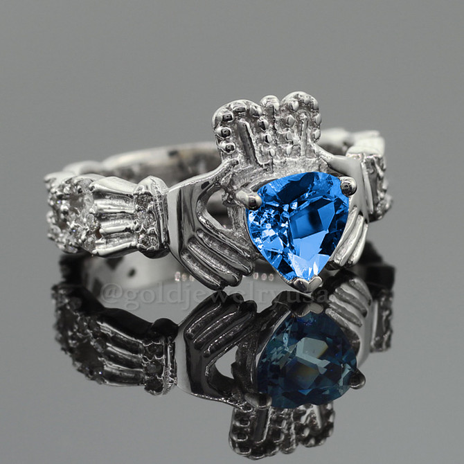Topaz Claddagh Ring