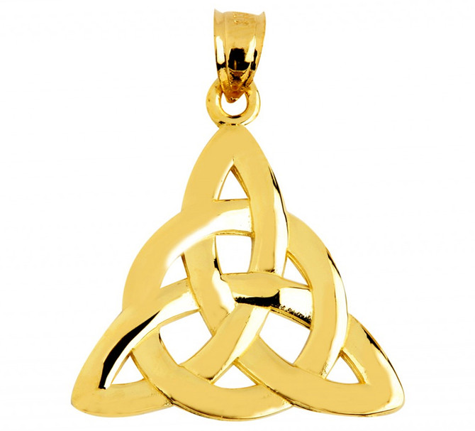 Gold Celtic Trinity Pendant