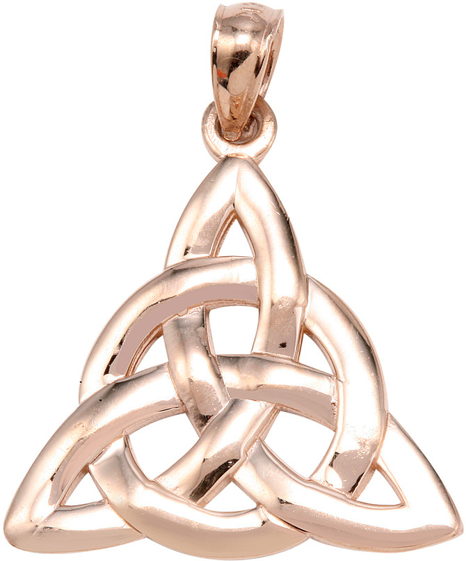 Rose Gold Celtic Trinity Pendant