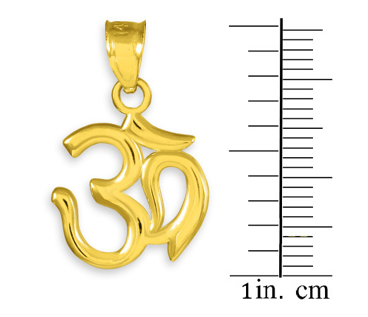 Yellow Gold Om (Ohm) Pendant