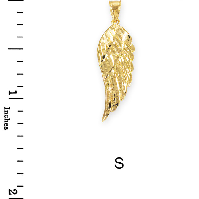 Gold Angel Wing Pendant Necklace