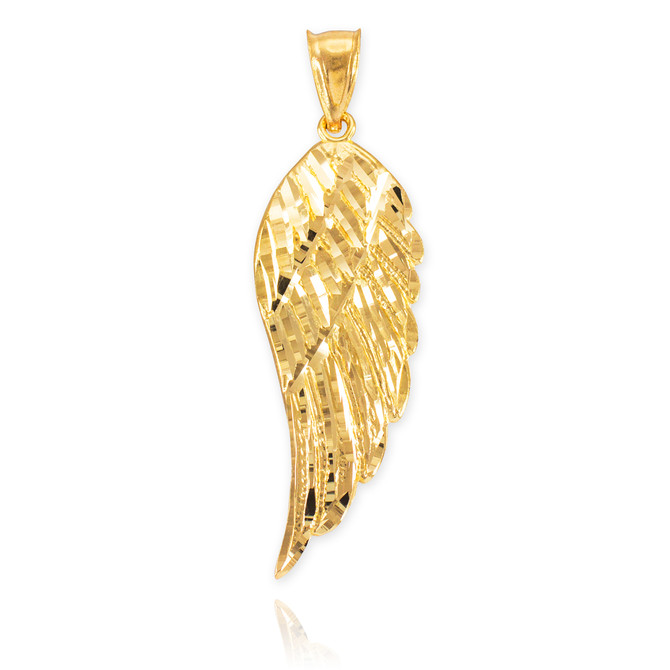 Gold Angel Wing Pendant Necklace