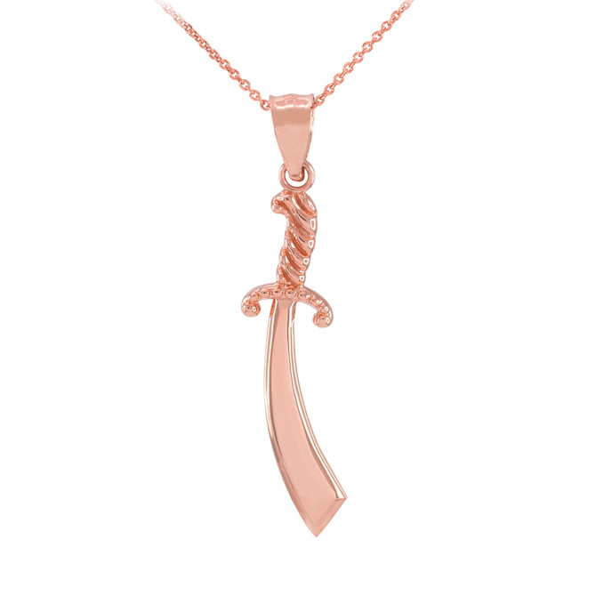 Rose Gold Scimitar Necklace