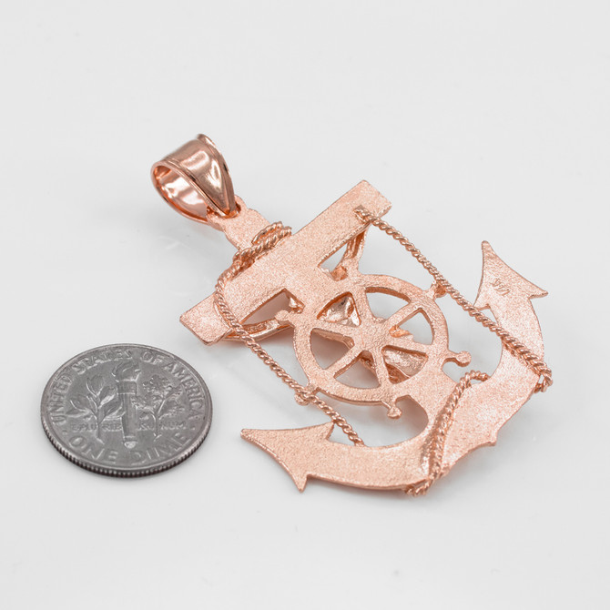 Rose Gold Mariner Crucifix Pendant